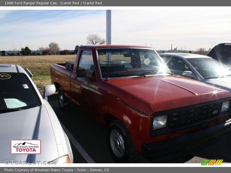 Scarlet Red / Scarlet Red 1988 Ford Ranger Regular Cab