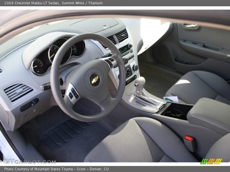 Summit White / Titanium 2009 Chevrolet Malibu LT Sedan