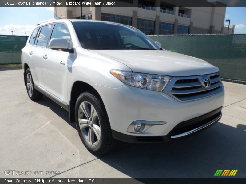 Blizzard White Pearl / Black 2012 Toyota Highlander Limited