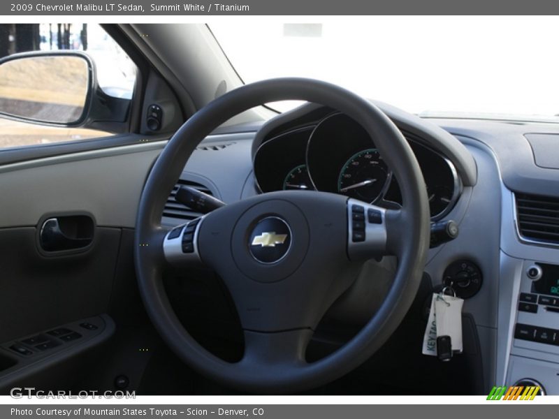 Summit White / Titanium 2009 Chevrolet Malibu LT Sedan