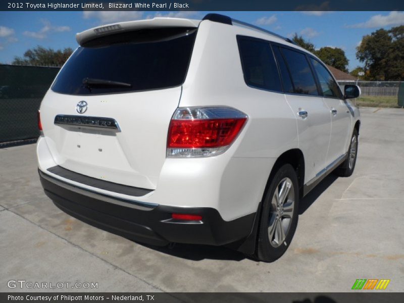 Blizzard White Pearl / Black 2012 Toyota Highlander Limited