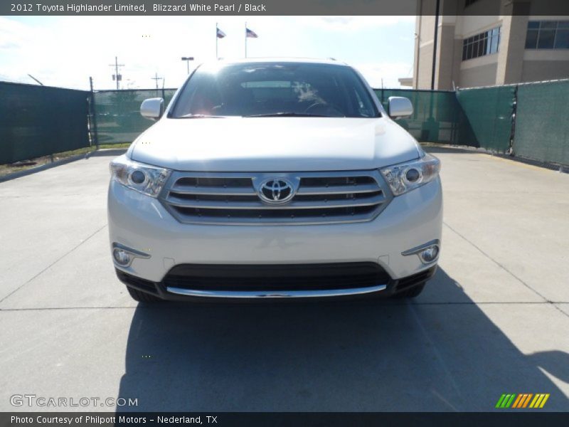 Blizzard White Pearl / Black 2012 Toyota Highlander Limited