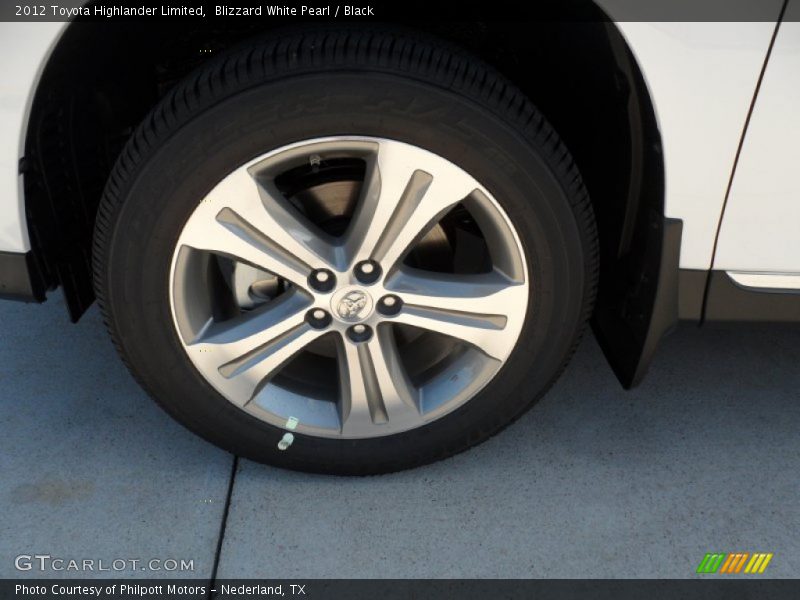 Blizzard White Pearl / Black 2012 Toyota Highlander Limited