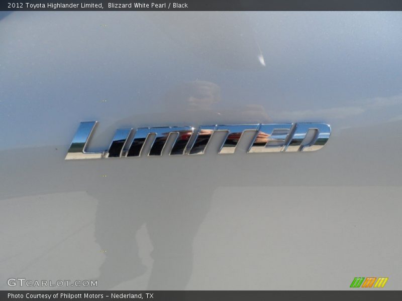 Blizzard White Pearl / Black 2012 Toyota Highlander Limited
