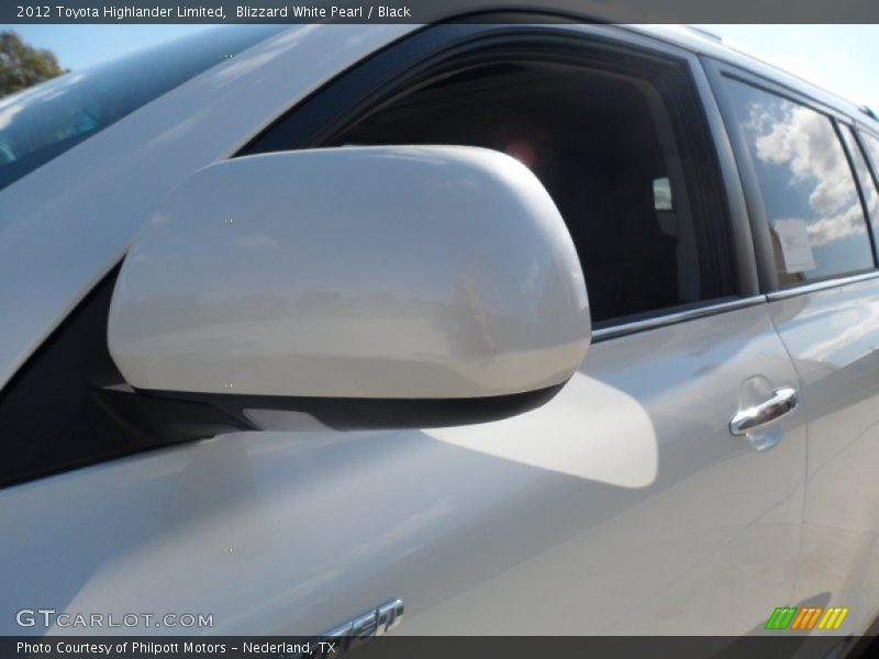 Blizzard White Pearl / Black 2012 Toyota Highlander Limited