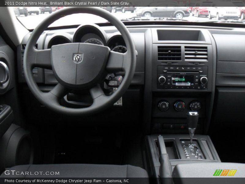 Brilliant Black Crystal Pearl / Dark Slate Gray 2011 Dodge Nitro Heat
