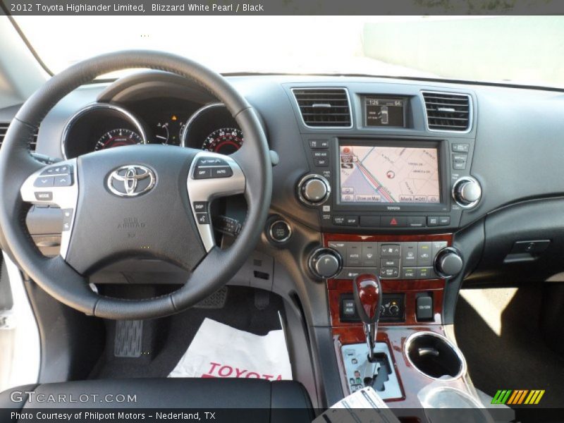 Blizzard White Pearl / Black 2012 Toyota Highlander Limited