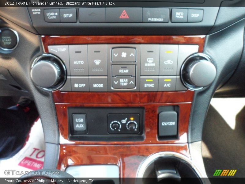 Blizzard White Pearl / Black 2012 Toyota Highlander Limited