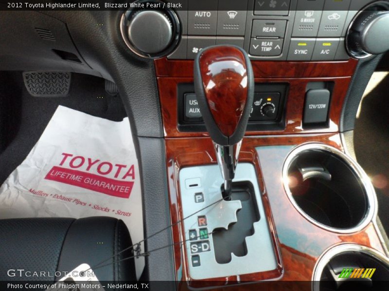  2012 Highlander Limited 5 Speed ECT-i Automatic Shifter