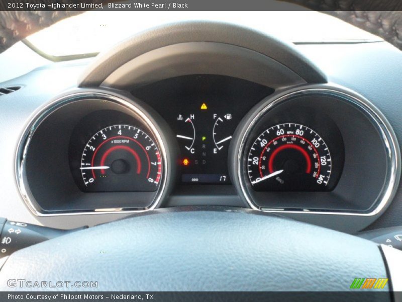 Blizzard White Pearl / Black 2012 Toyota Highlander Limited