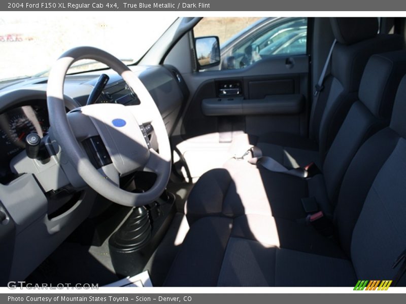 True Blue Metallic / Dark Flint 2004 Ford F150 XL Regular Cab 4x4