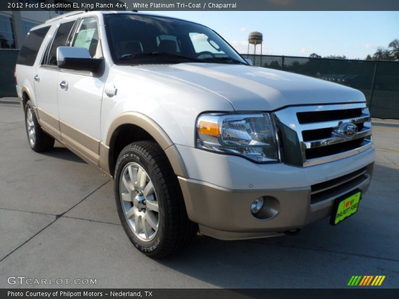 White Platinum Tri-Coat / Chaparral 2012 Ford Expedition EL King Ranch 4x4