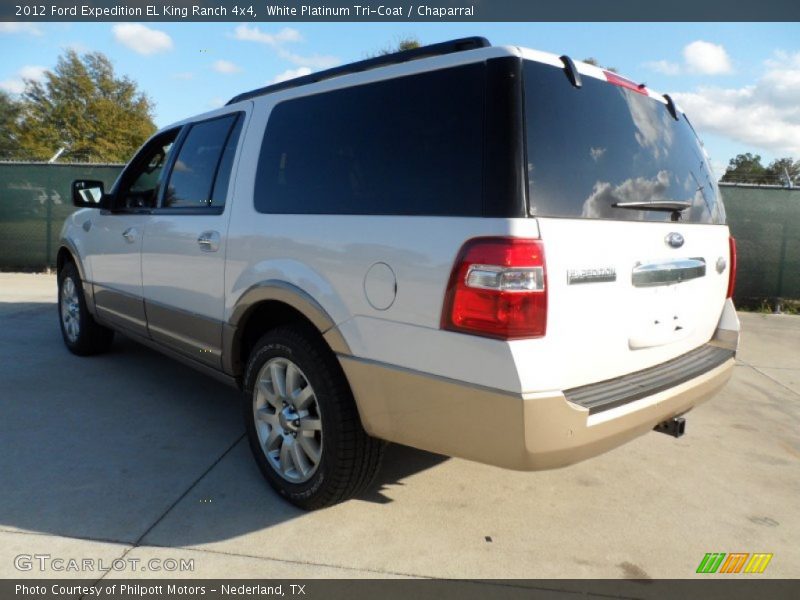White Platinum Tri-Coat / Chaparral 2012 Ford Expedition EL King Ranch 4x4