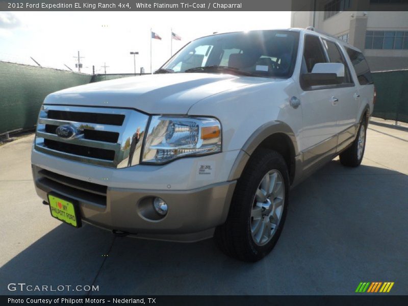 White Platinum Tri-Coat / Chaparral 2012 Ford Expedition EL King Ranch 4x4