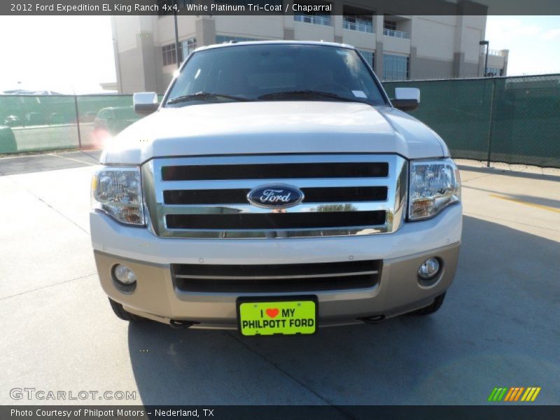 White Platinum Tri-Coat / Chaparral 2012 Ford Expedition EL King Ranch 4x4