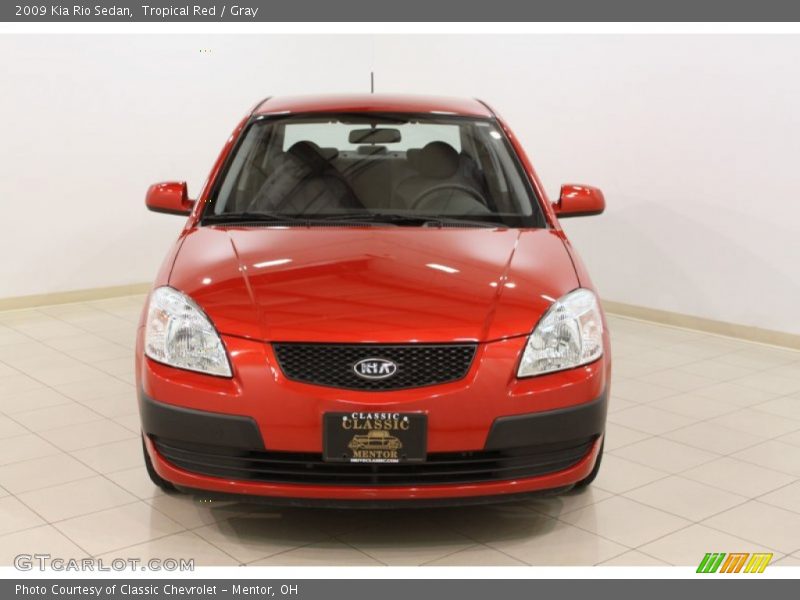 Tropical Red / Gray 2009 Kia Rio Sedan
