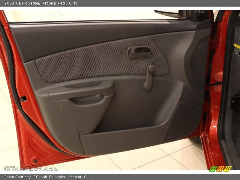 Tropical Red / Gray 2009 Kia Rio Sedan