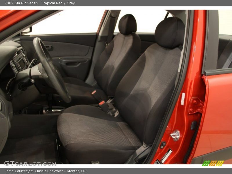 Tropical Red / Gray 2009 Kia Rio Sedan