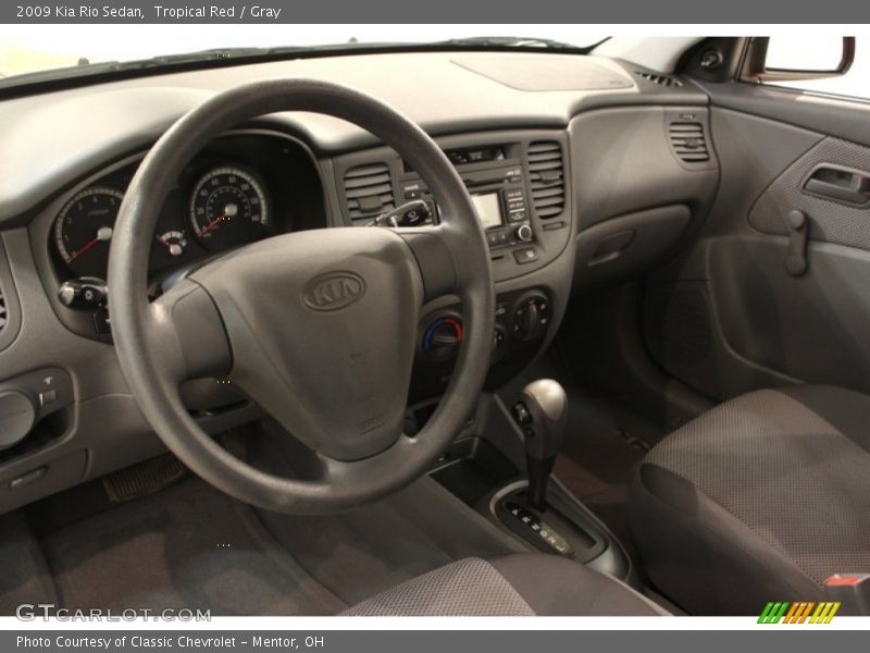 Tropical Red / Gray 2009 Kia Rio Sedan