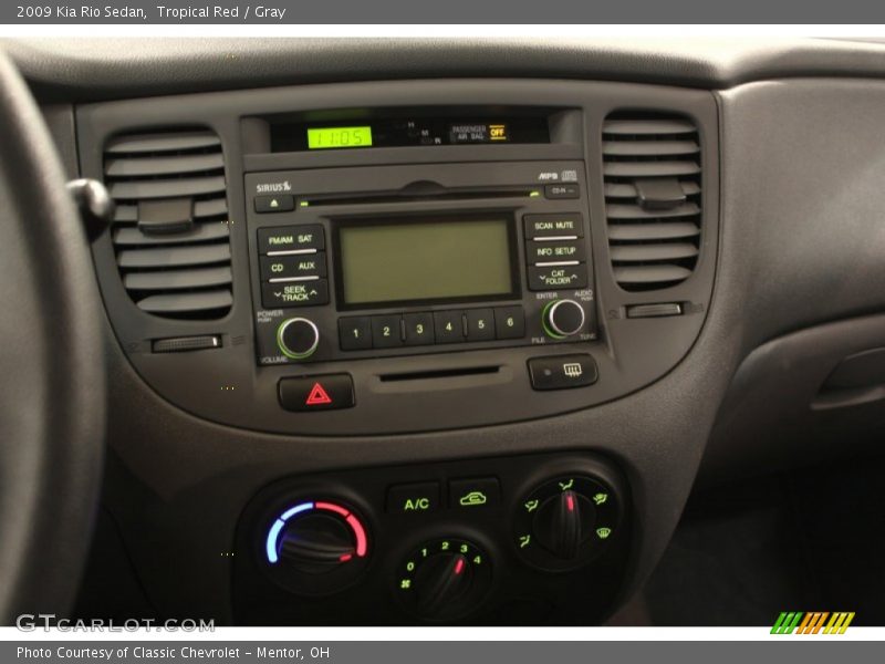 Tropical Red / Gray 2009 Kia Rio Sedan