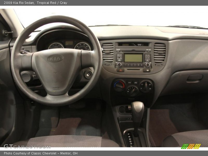Tropical Red / Gray 2009 Kia Rio Sedan