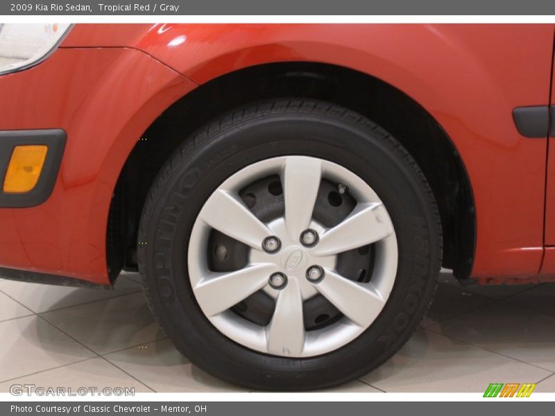 Tropical Red / Gray 2009 Kia Rio Sedan