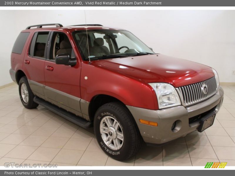 Vivid Red Metallic / Medium Dark Parchment 2003 Mercury Mountaineer Convenience AWD