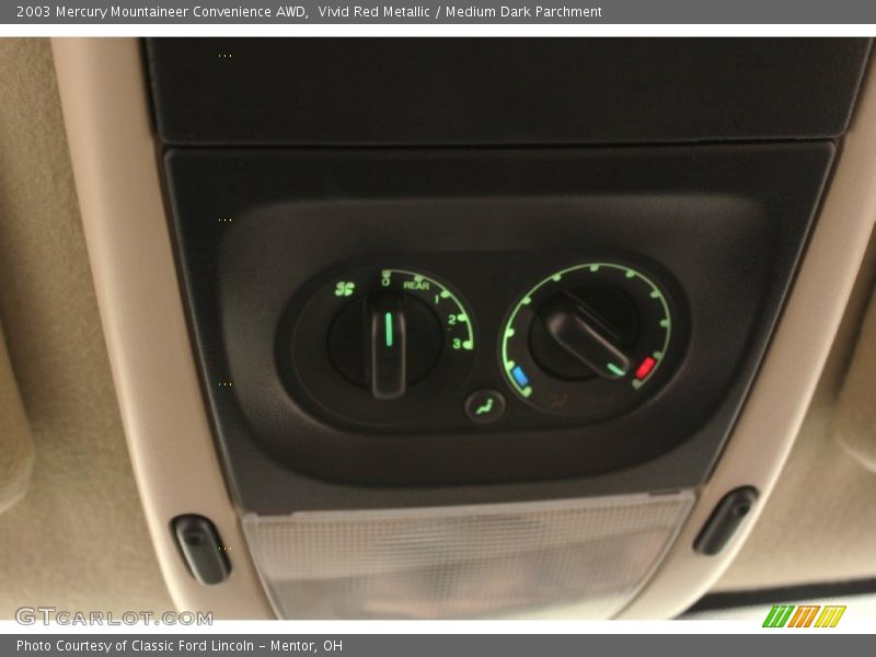 Controls of 2003 Mountaineer Convenience AWD