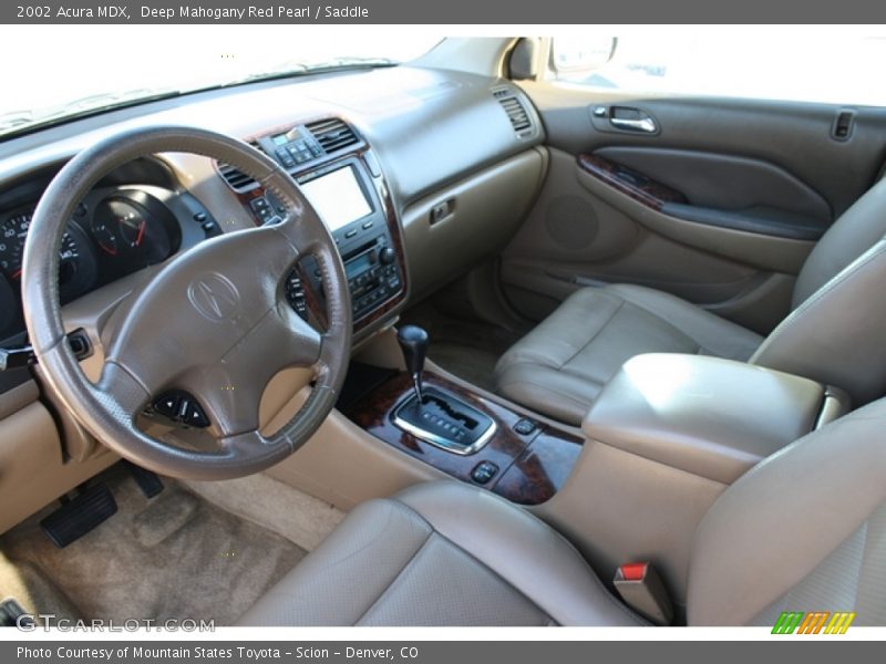 Deep Mahogany Red Pearl / Saddle 2002 Acura MDX