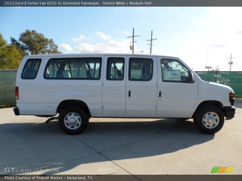 Oxford White / Medium Flint 2012 Ford E Series Van E350 XL Extended Passenger