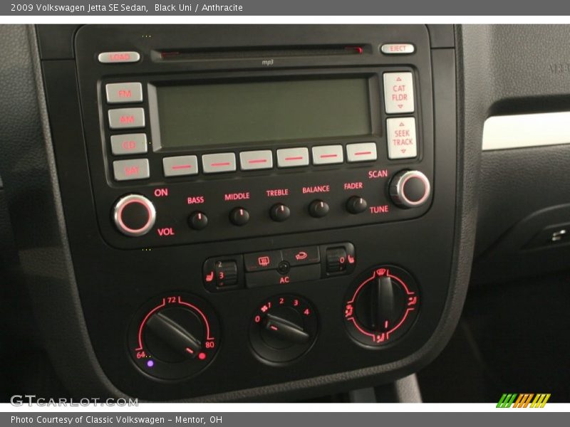 Black Uni / Anthracite 2009 Volkswagen Jetta SE Sedan