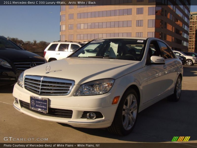 Arctic White / Black 2011 Mercedes-Benz C 300 Luxury 4Matic