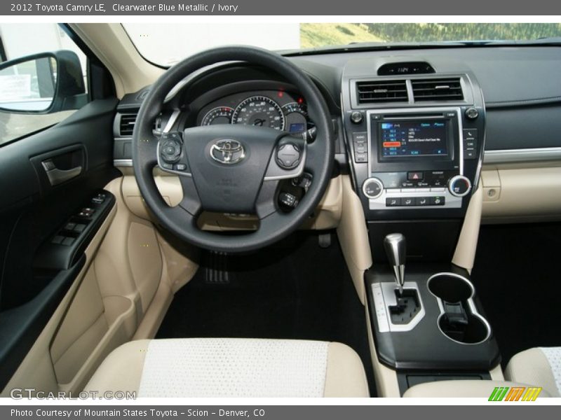 Clearwater Blue Metallic / Ivory 2012 Toyota Camry LE