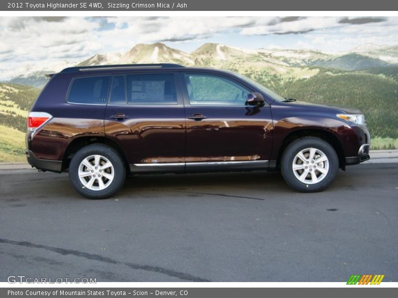 Sizzling Crimson Mica / Ash 2012 Toyota Highlander SE 4WD
