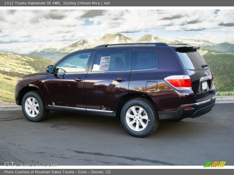 Sizzling Crimson Mica / Ash 2012 Toyota Highlander SE 4WD