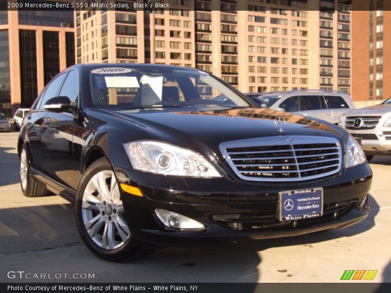 Black / Black 2009 Mercedes-Benz S 550 4Matic Sedan