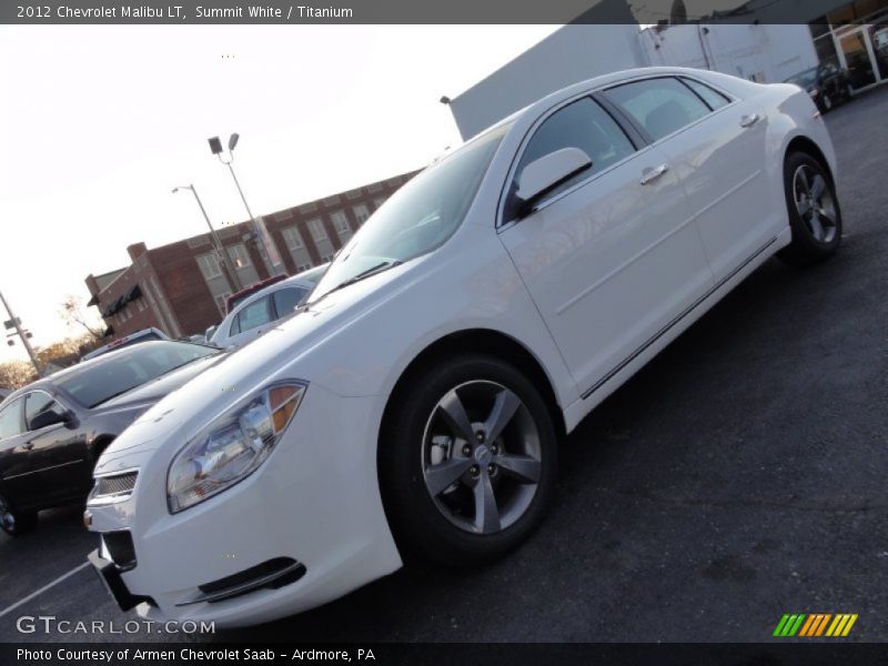 Summit White / Titanium 2012 Chevrolet Malibu LT