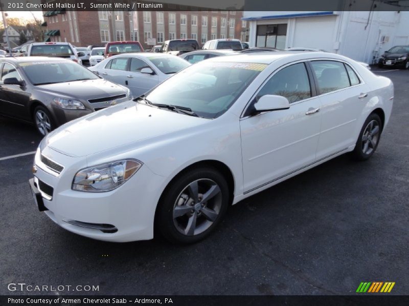 Summit White / Titanium 2012 Chevrolet Malibu LT
