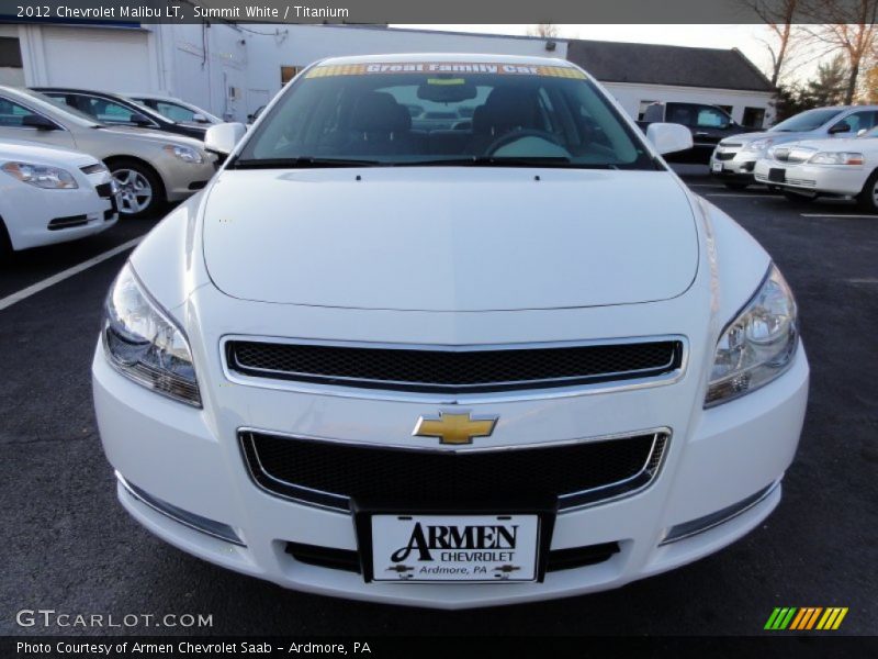 Summit White / Titanium 2012 Chevrolet Malibu LT