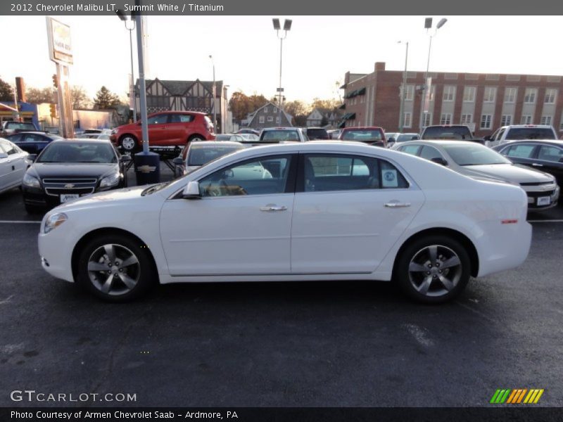 Summit White / Titanium 2012 Chevrolet Malibu LT