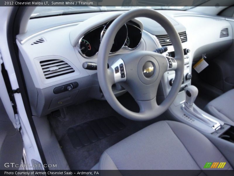 Summit White / Titanium 2012 Chevrolet Malibu LT