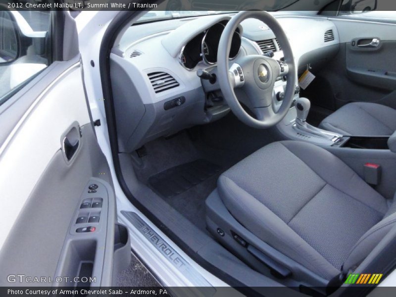 Summit White / Titanium 2012 Chevrolet Malibu LT
