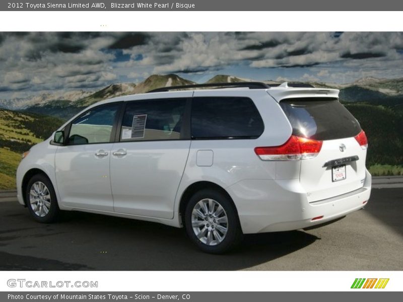 Blizzard White Pearl / Bisque 2012 Toyota Sienna Limited AWD