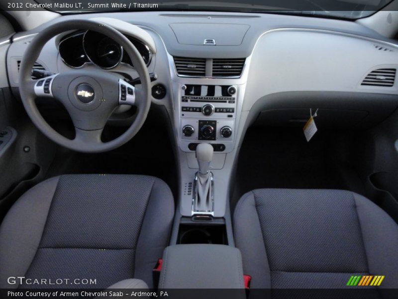Summit White / Titanium 2012 Chevrolet Malibu LT