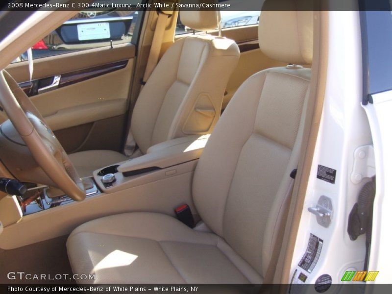 Arctic White / Savanna/Cashmere 2008 Mercedes-Benz C 300 4Matic Luxury