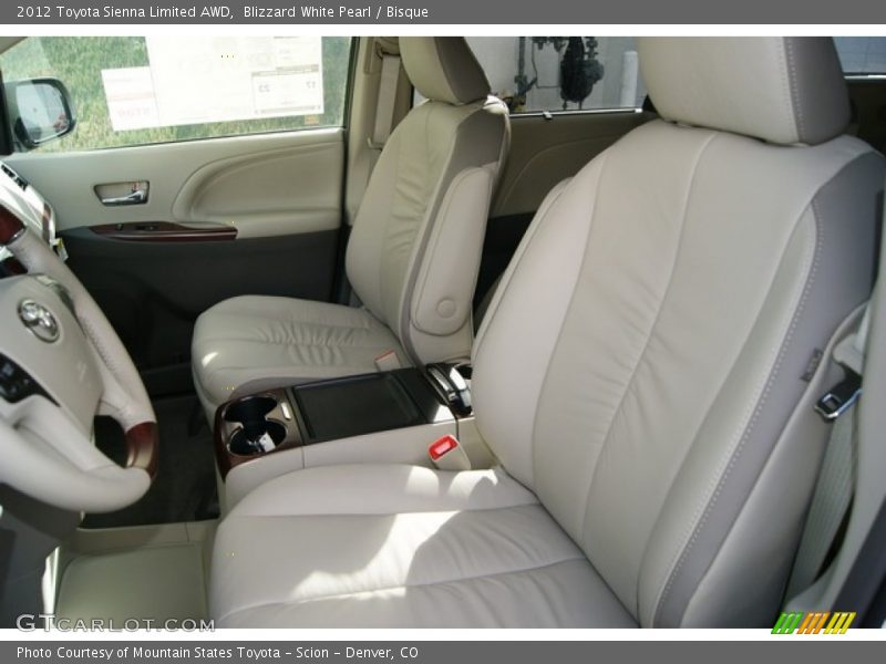 Blizzard White Pearl / Bisque 2012 Toyota Sienna Limited AWD
