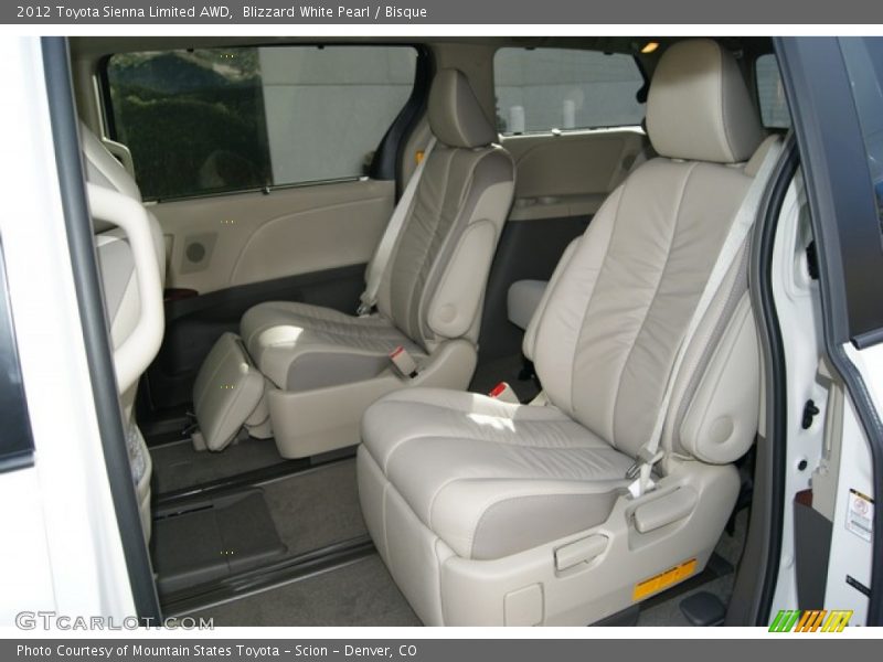Blizzard White Pearl / Bisque 2012 Toyota Sienna Limited AWD