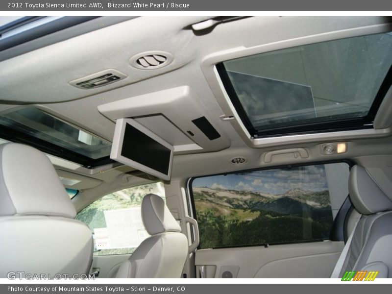 Blizzard White Pearl / Bisque 2012 Toyota Sienna Limited AWD