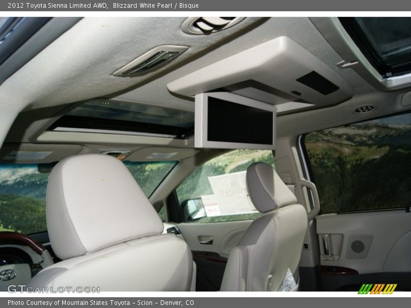 Blizzard White Pearl / Bisque 2012 Toyota Sienna Limited AWD