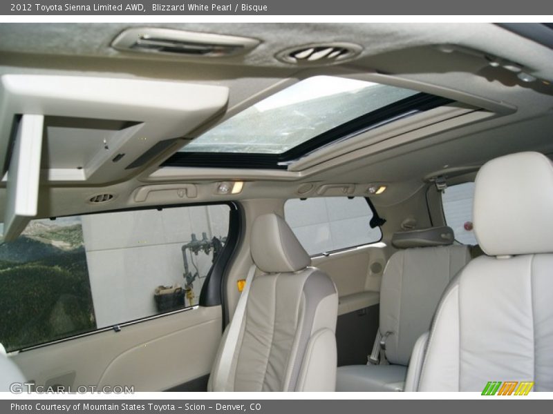 Blizzard White Pearl / Bisque 2012 Toyota Sienna Limited AWD
